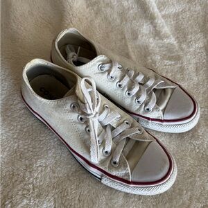 Converse Cream Canvas Sneakers
